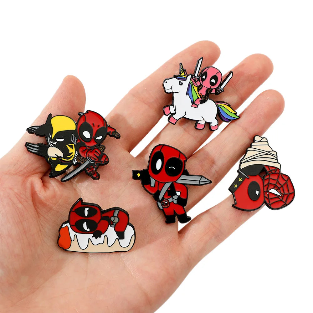 Marvel Movie Deadpool & Wolverine for Jacket Metal Lapel Badge Gifts