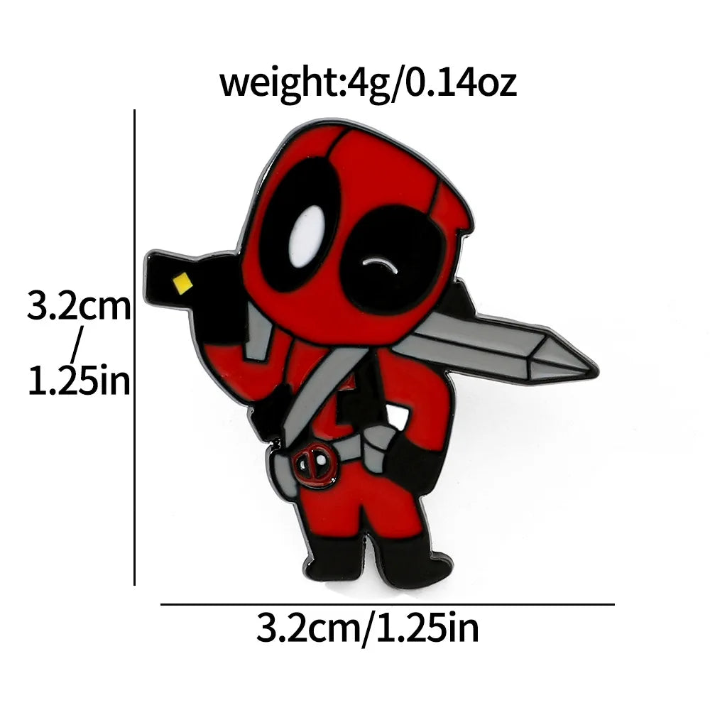 Marvel Movie Deadpool & Wolverine for Jacket Metal Lapel Badge Gifts