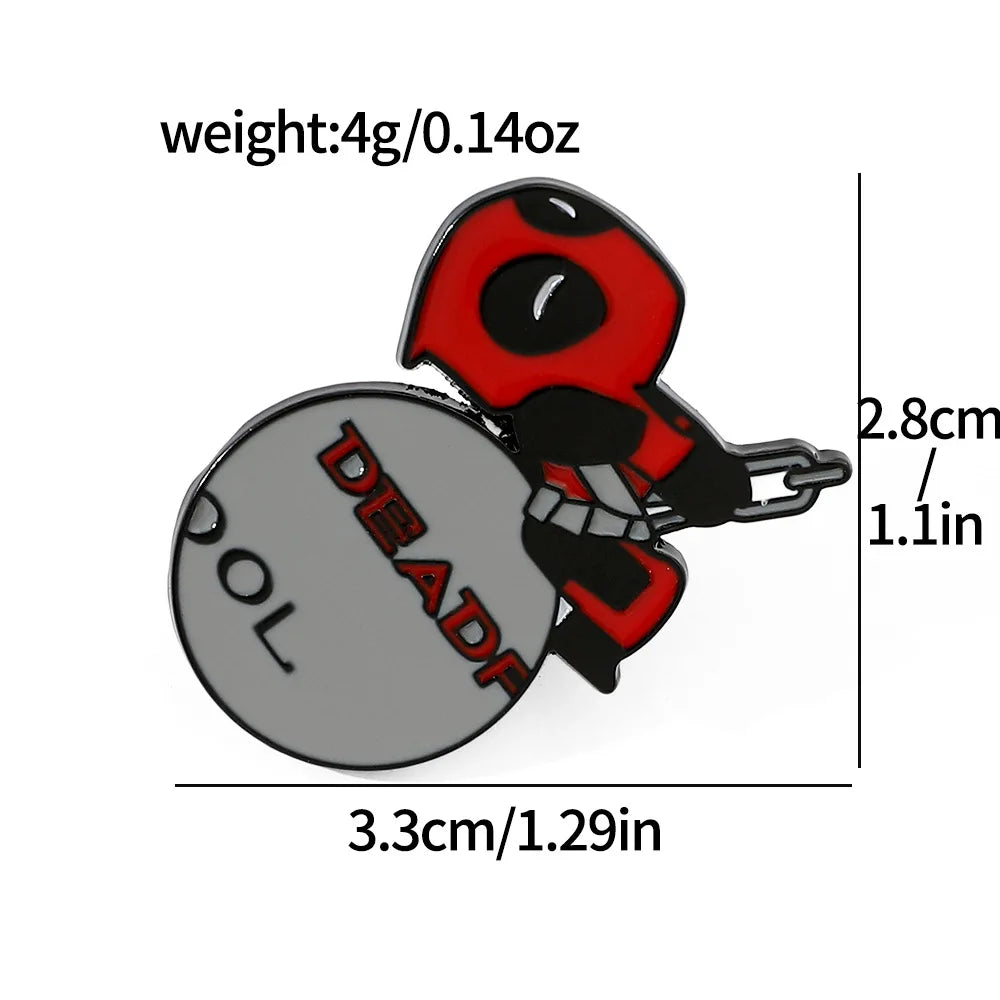 Marvel Movie Deadpool & Wolverine for Jacket Metal Lapel Badge Gifts