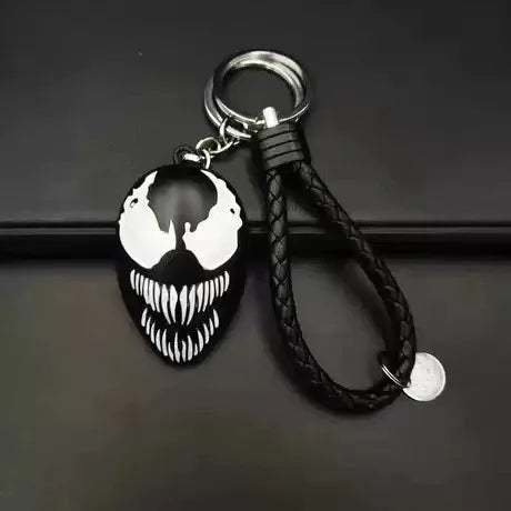 Marvel Deadpool Steel Rope Keychain Creative Surrounding Captain America Black Shield Iron Man Mask Tungsten Metal Pendant