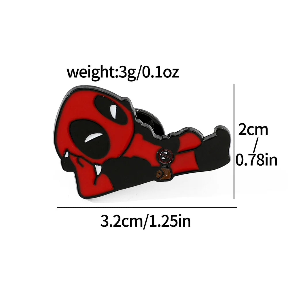 Marvel Movie Deadpool & Wolverine for Jacket Metal Lapel Badge Gifts