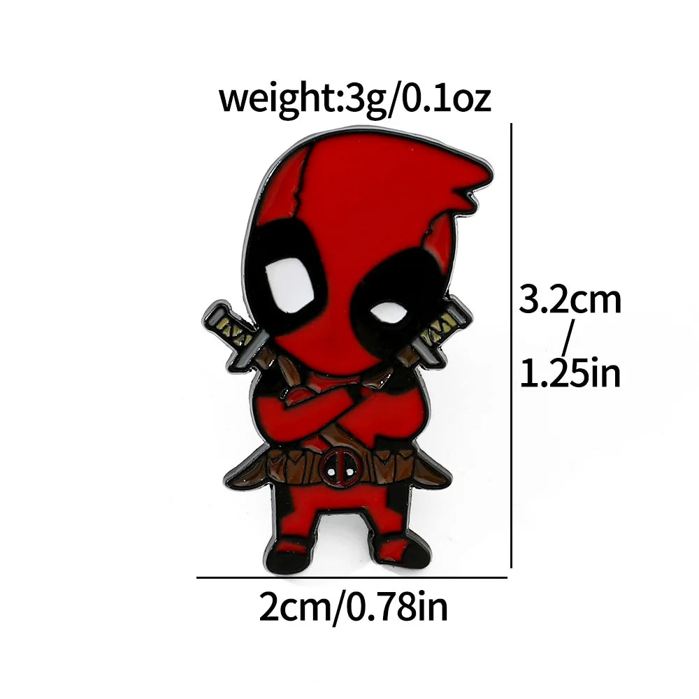 Marvel Movie Deadpool & Wolverine for Jacket Metal Lapel Badge Gifts