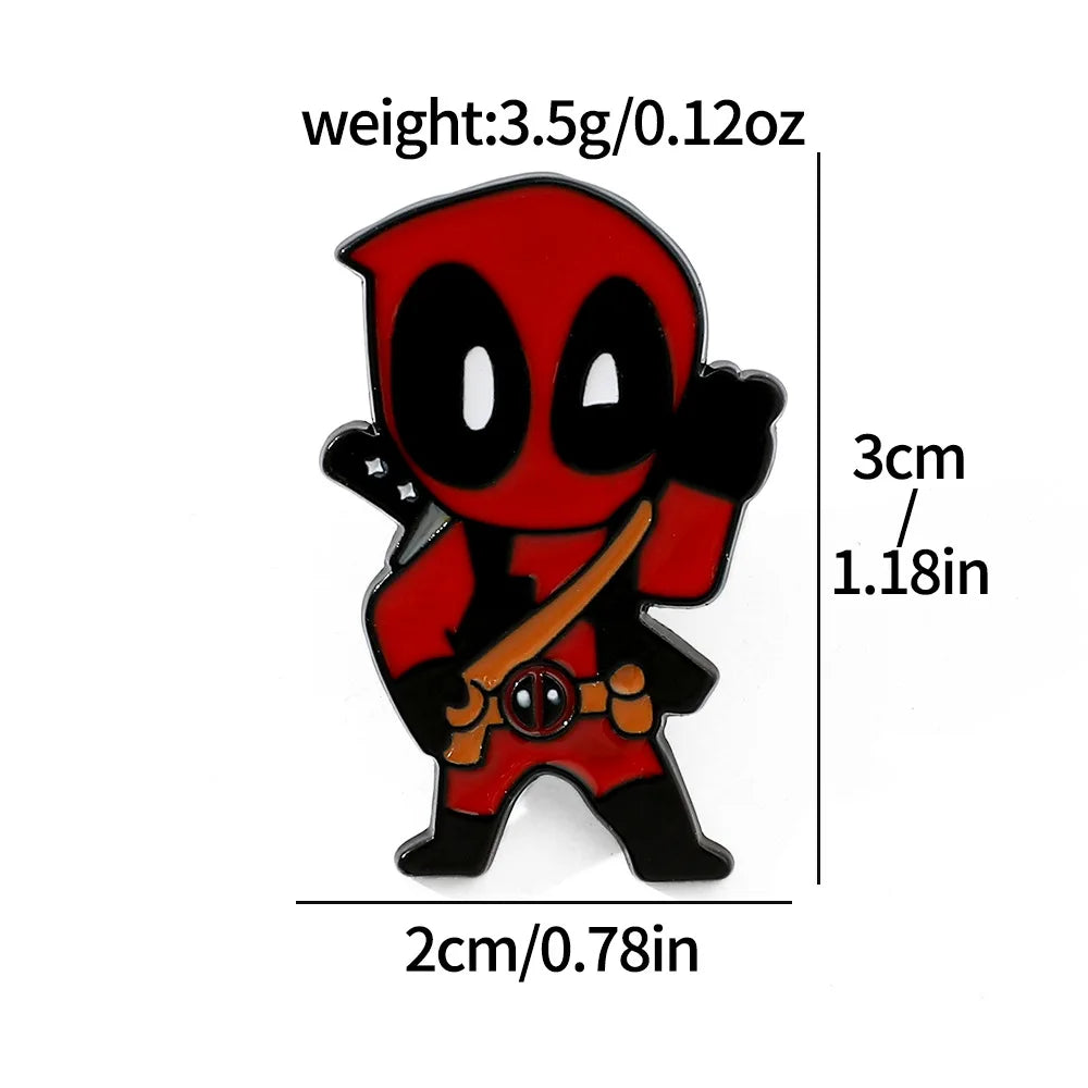 Marvel Movie Deadpool & Wolverine for Jacket Metal Lapel Badge Gifts