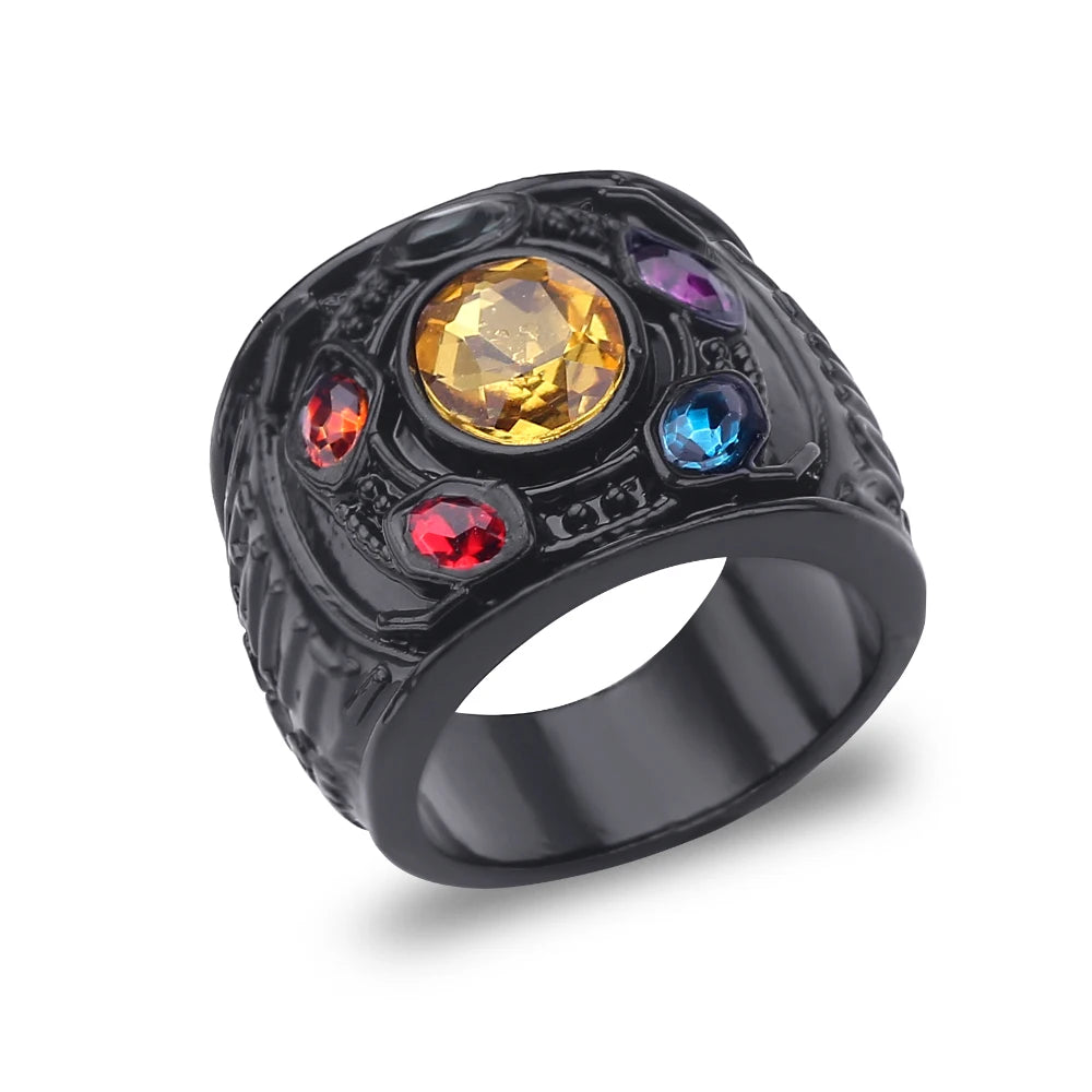 Marvel The Avengers Superhero Thor Thanos Captain Marvel Cosplay Alloy Rings Movies Jewelry Accessories Toys