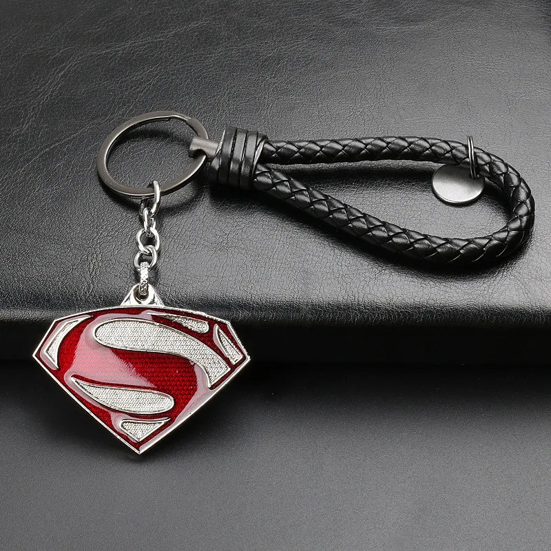 Marvel Deadpool Steel Rope Keychain Creative Surrounding Captain America Black Shield Iron Man Mask Tungsten Metal Pendant